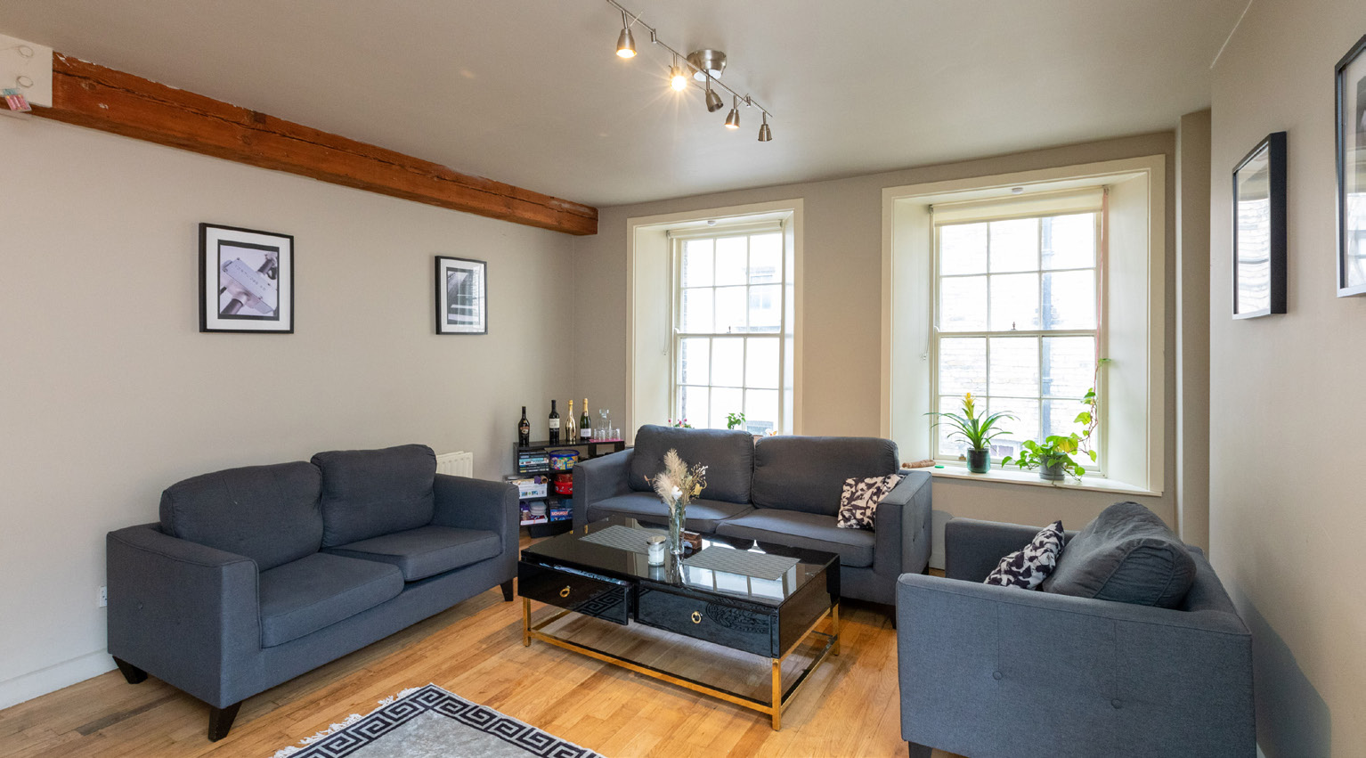 Apartment living room — April 2024 marketing photograph